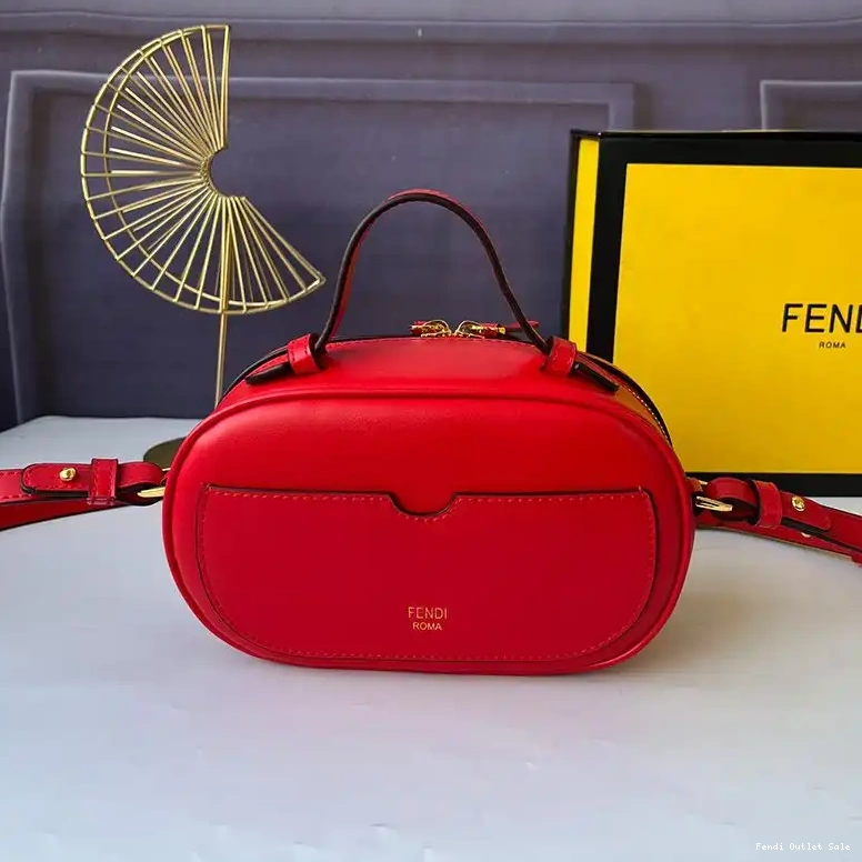 Affordable Fendi In Calf Leather O'Lock Camera Mini Red Case 0603